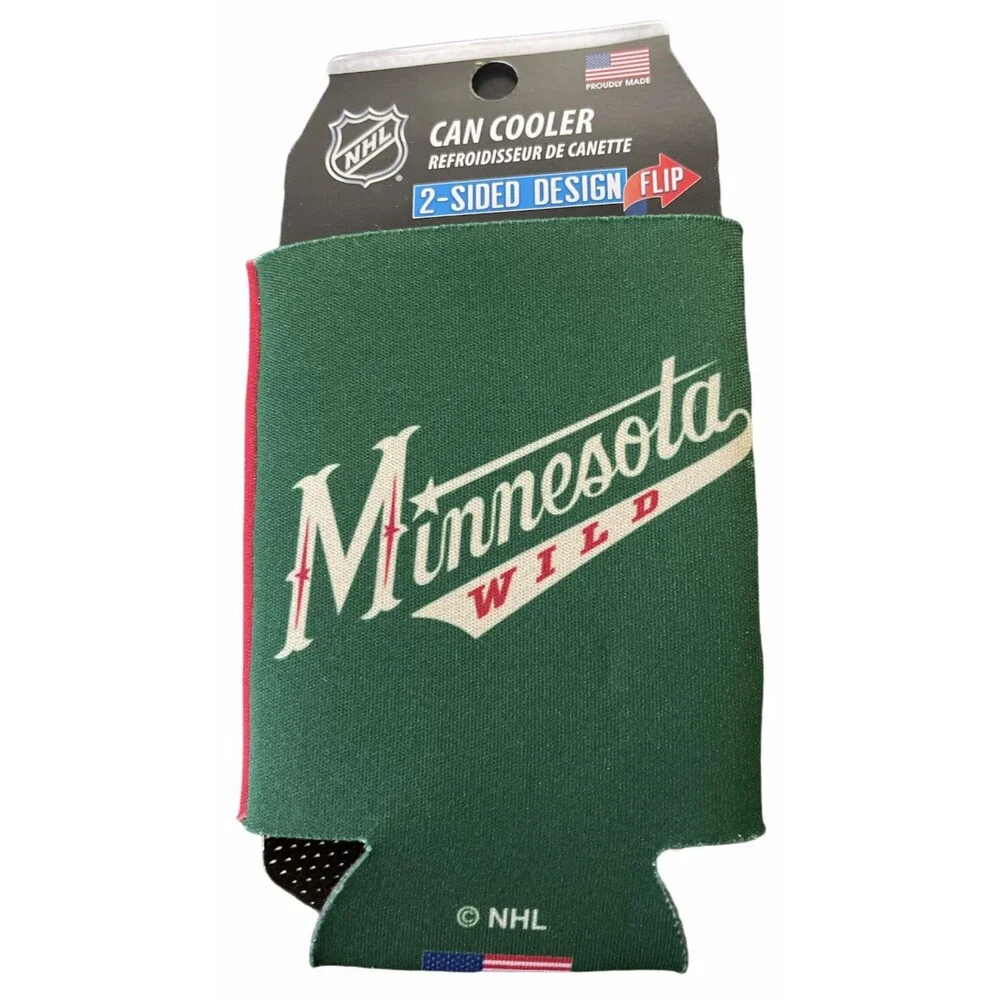 2Pack Minnesota Wild Can Cooler Cover 2-Sided Design